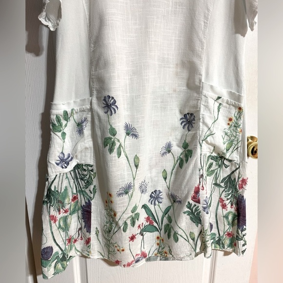 Beyond Capri Sheer Floral Swimsuit Coverup Boho Coastal Beachy Dress One Size - Picture 4 of 15